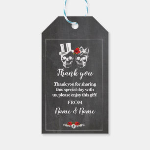 Étiquettes-cadeau Merci Tag Rustic Skulls Favoriser Tags Mariage