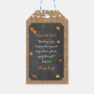 Étiquettes-cadeau Merci Tag Winter Fall In Love Fête des mariées