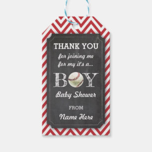 Étiquettes-cadeau Merci Tags Favoriser Baseball Baby shower de garço