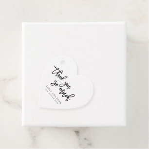 Étiquettes Cadeau Merci tant de noms Merci mariage Coeur