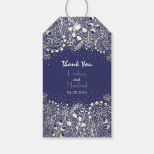 Étiquettes-cadeau Mercredi Jardin Marine et Gold Wonderland