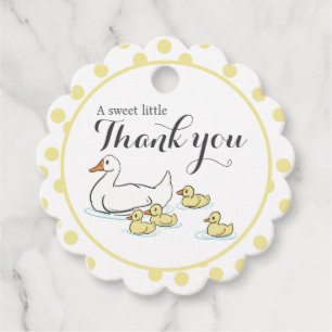 Étiquettes Cadeau Mère Canard et canard Baby shower Favoriser les ét