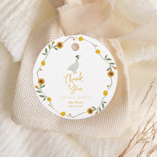 Étiquettes Cadeau Mère Fleur sauvage Jaune Goose Nurserme Rhyme (Créateur téléchargé)