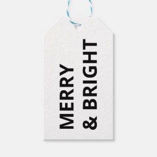 Étiquettes-cadeau Merry & Bright Black and White