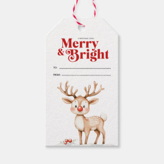 Étiquettes-cadeau Merry & Bright Christmas Gift Tag