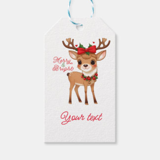 Étiquettes-cadeau Merry&Bright Cute Reinder