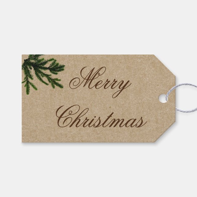 Étiquettes-cadeau Merry Christmas (Devant (Horizontal))
