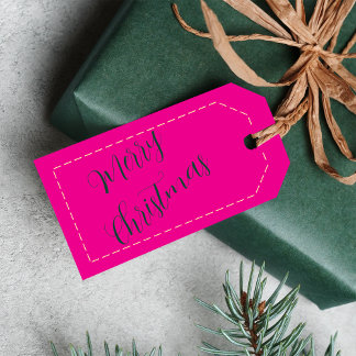 Étiquettes-cadeau Merry Christmas Gifts Custom Name Minimalist