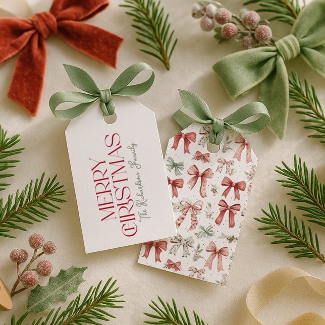 Étiquettes-cadeau Merry Christmas Script (Créateur téléchargé)