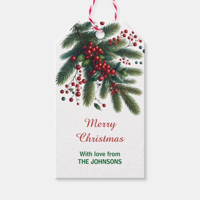 Étiquettes-cadeau Merry Christmas Simple (Devant)