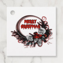 Merry Creepmas Christmas Favoriser Cadeau Tags Hor