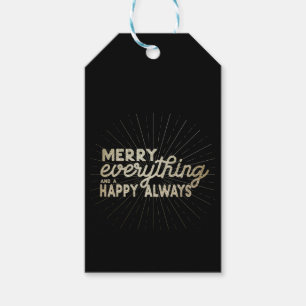 Étiquettes-cadeau Merry Everything & a Happy Always Holiday Gift