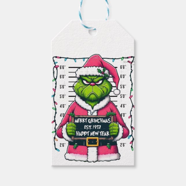 Étiquettes-cadeau 💚 Merry Grinchmas  (Devant)