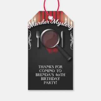 Étiquettes-cadeau Meurtre Mystère Dîner Théâtre Fête