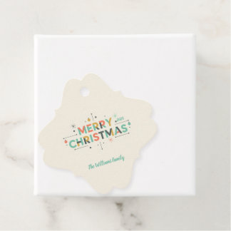 Étiquettes Cadeau Mid-Century Merry Christmas – Retro Style
