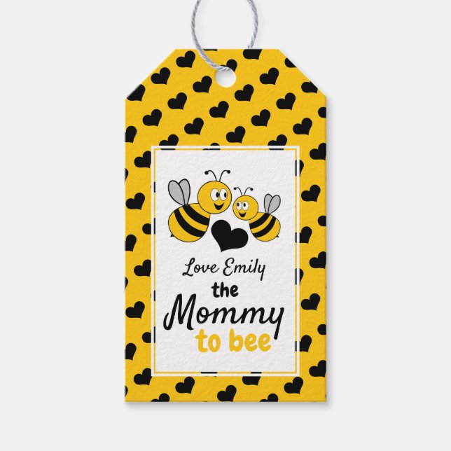 Étiquettes-cadeau Miel Bee, Baby shower Merci Favoriser (Devant)