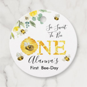 Étiquettes Cadeau Miel floral Abeille premier jour d'abeille Anniver
