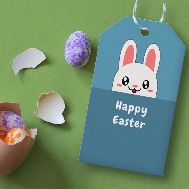 Étiquettes-cadeau Mignonne Bunny Pâques (Cute Bunny Easter Gift Tag)