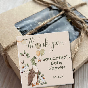 Étiquettes Cadeau Mignonne Mère Goose Daisies Baby shower Merci