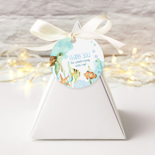 Étiquettes Cadeau Mignonne Under the Sea Ocean Animals Party Favor T