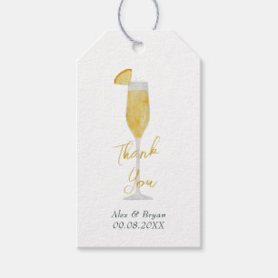 Étiquettes-cadeau Mimosa Bar Brunch Cocktail Verre Mariage Favoriser