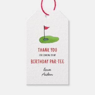Étiquettes-cadeau Mini Golf Fête d'anniversaire de l'enfant Merci
