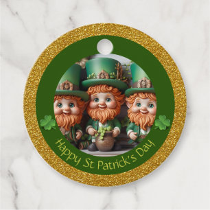 Étiquettes Cadeau Miniature Leprechaun St Patrick's Day Merci RFT01