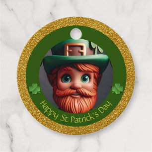Étiquettes Cadeau Miniature Leprechaun St Patrick's Day Merci RFT03