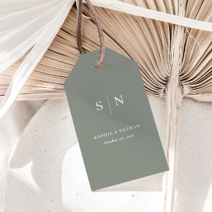 Étiquettes-cadeau Minimal et chic   Mariage vert Sage