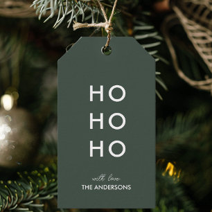 Étiquettes-cadeau Minimal HO HO HO Noël