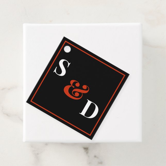 Étiquettes Cadeau Minimal Modern Editable Wedding (En situation)