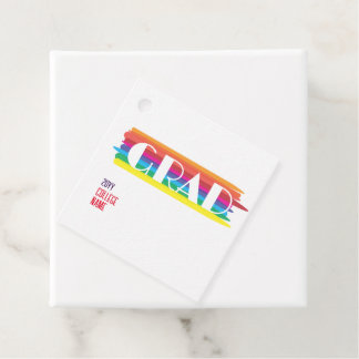 Étiquettes Cadeau Minimalist simple rainbow graduate 