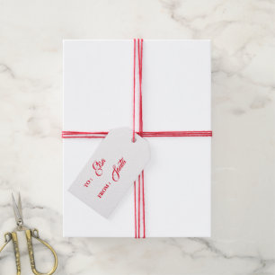 Étiquettes-cadeau Minimaliste De Santa Claus cadeau de Noël