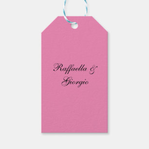 Étiquettes-cadeau Minimaliste personnalisé customisé nom couleur ros