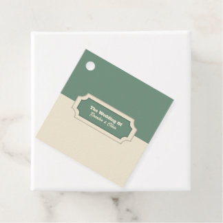 Étiquettes Cadeau Minimaliste Vert Sauge et Crème Formel