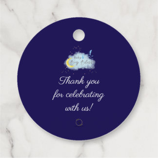 Étiquettes Cadeau Minuit Blue Starlit Baby Boy Bliss Stork