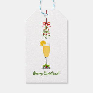 Étiquettes-cadeau Mistletoe et Mimosas Merci de Noël