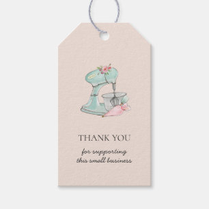 Étiquettes-cadeau Mixeur de cuisine aquarelle boulangerie Merci