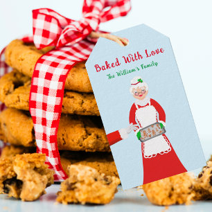 Étiquettes-cadeau Mme Claus Gingerbread Cookies Cuits Avec Amour