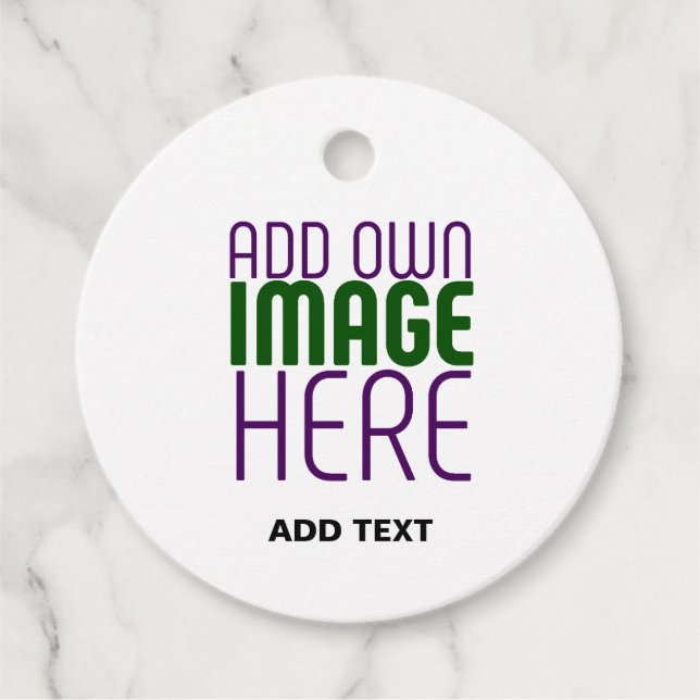 ÉTIQUETTES CADEAU MODÈLE DE TEXTE D'IMAGE BLANCHE SIMPLE MODERNE (Devant)