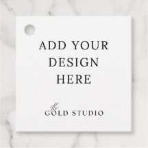 Modèle d'étiquette de faveur vierge avec perforati