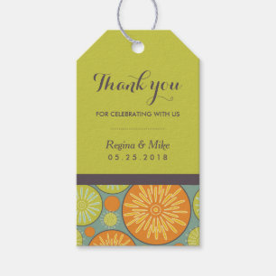 Étiquettes-cadeau Modèle floral géométrique Mariage Favor Tags cadea