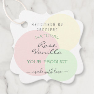 Étiquettes Cadeau Modèle moderne Pastel Colors Emballage produit