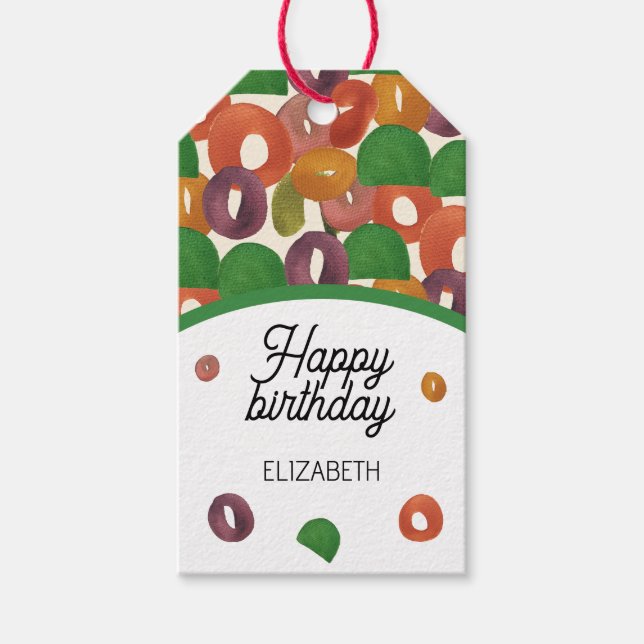 Étiquettes-cadeau Modern Artistic Autumn Colorful Pattern (Devant)