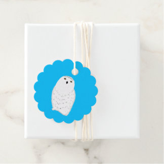 Étiquettes Cadeau Modern glam snow owl