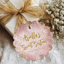 Modern sweet 16 pink gold balloons