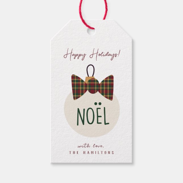 Étiquettes-cadeau Moderne Cute Noel Joyeuses Vacances (Devant)