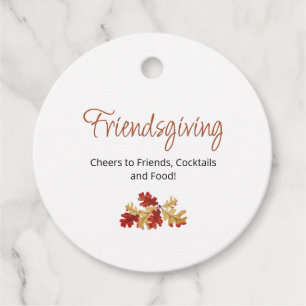 Étiquettes Cadeau Moderne Friendsgiving Fall Foliing Thanksgiving