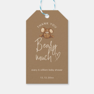 Étiquettes-cadeau Moderne nous pouvons attendre Baby shower