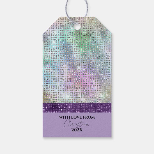 Étiquettes-cadeau Moderne simple Pastel violet rose (Devant)